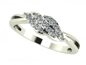 bayanlar için pırlanta yüzük 3D Baskı Modeli