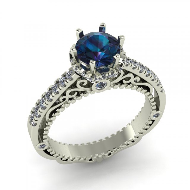 diamond ring for ladies 3D Print Model .c4d .max .obj .3ds .fbx .stl .blend 