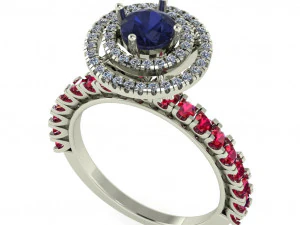 レディース用ダイヤモンドリング 3Dプリントモデル