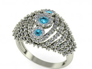 bayanlar için pırlanta yüzük 3D Baskı Modeli