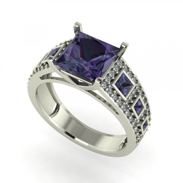 diamond ring for ladies Modello di stampa 3D .c4d .max .obj .3ds .fbx .stl .blend