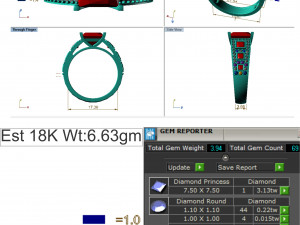 diamond ring for ladies Modello di stampa 3D