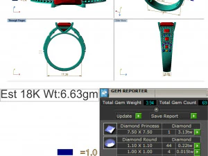 diamond ring for ladies 3D Print Model
