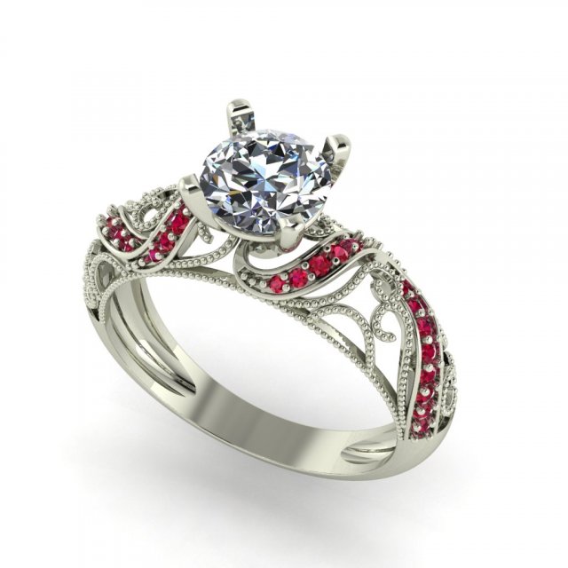 diamond ring for ladies 3D Принт Модель .c4d .max .obj .3ds .fbx .stl .blend 