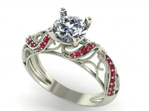 女士钻戒 3D 打印模型