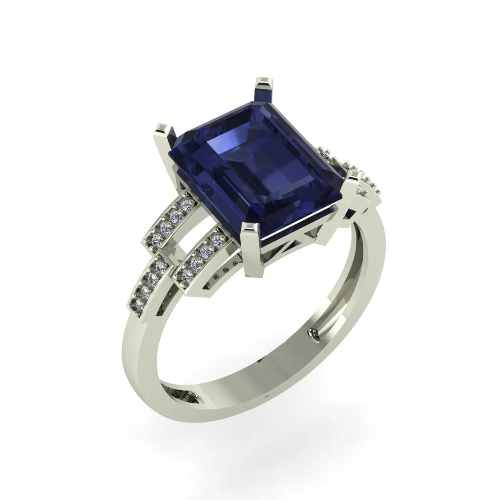 diamond ring for ladies 3D Print Model .c4d .max .obj .3ds .fbx .stl .blend