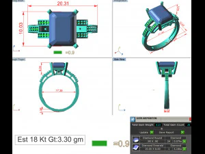diamond ring for ladies 3D Print Model