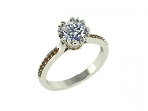 cincin berlian untuk wanita Model Cetak 3D