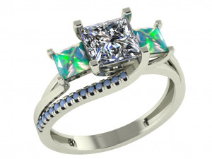 diamond ring for ladies Modello di stampa 3D