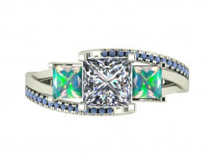 diamond ring for ladies 3D प्रिंट मॉडल