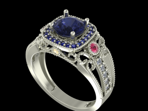 diamond ring for ladies Model do druku 3D