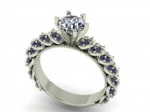 diamond ring for ladies Modèles 3D en vedette