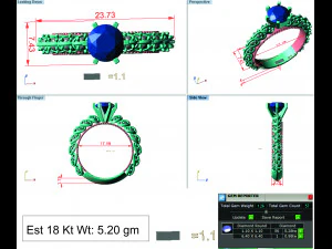 diamond ring for ladies 3D Print Model