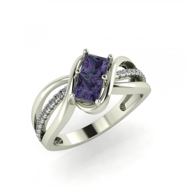 diamond ring for ladies Modèles 3D en vedette .c4d .max .obj .3ds .fbx .stl .blend 