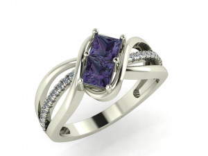 diamond ring for ladies Modèles 3D en vedette