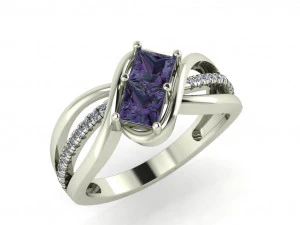 女士钻戒 3D 打印模型