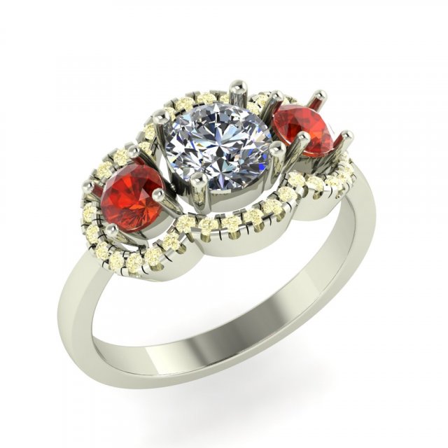diamond ring for ladies 3Dプリントモデル .c4d .max .obj .3ds .fbx .stl .blend
