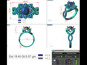 diamond ring for ladies 3D Print Model