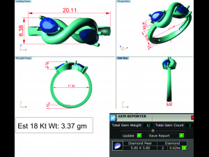 diamond ring for ladies Modelo de Impressão 3D