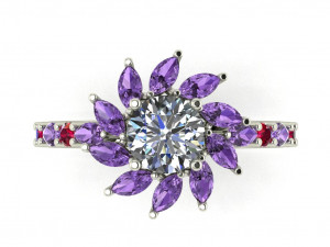 diamond ring for ladies 3D 打印模型