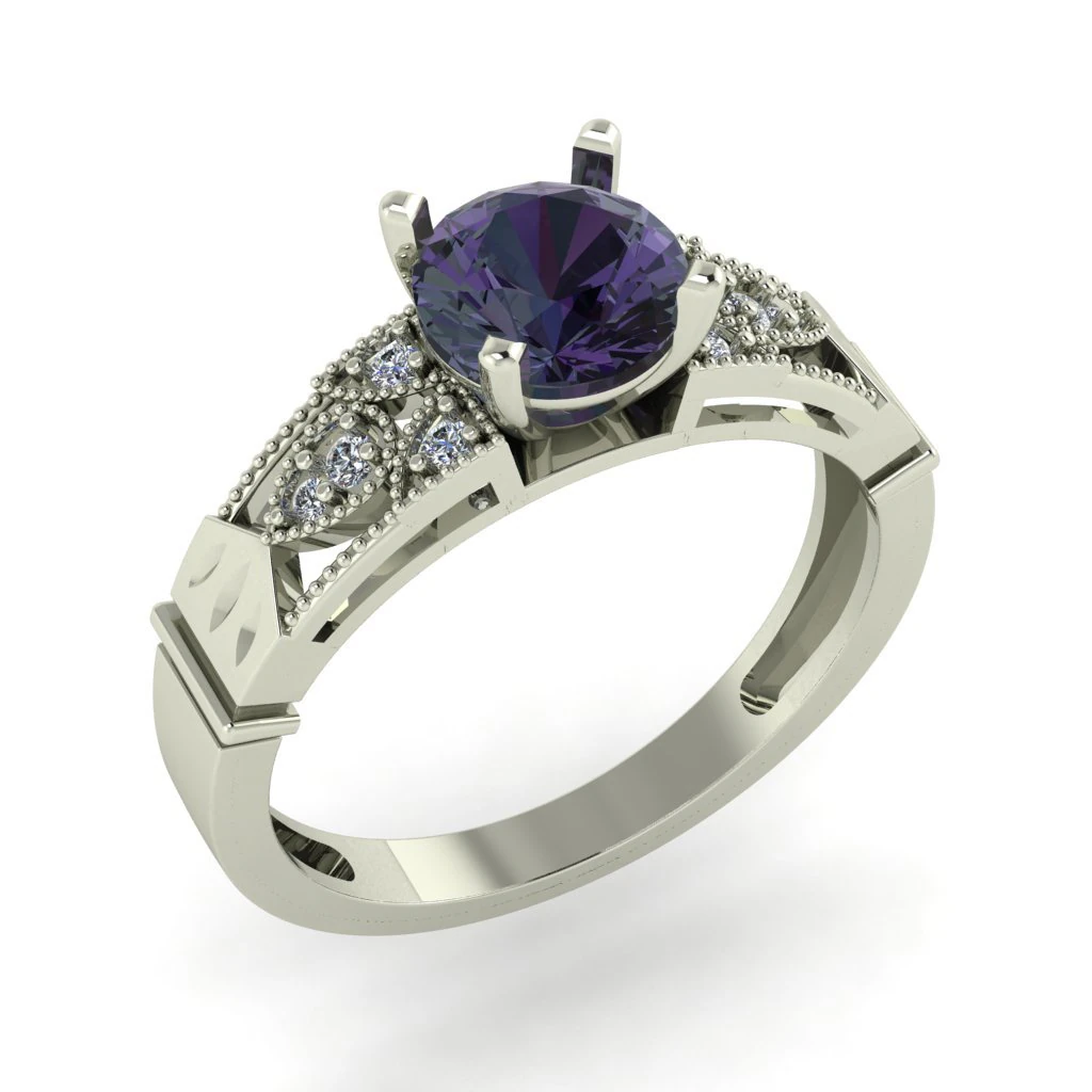diamond ring for ladies 3D Print Model .c4d .max .obj .3ds .fbx .stl .blend 