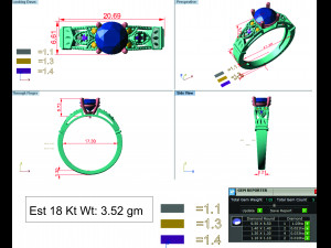 diamond ring for ladies Modello di stampa 3D