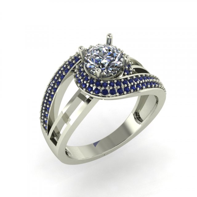 diamond ring for ladies 3D 打印模型 .c4d .max .obj .3ds .fbx .stl .blend 
