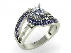 diamond ring for ladies Modello di stampa 3D