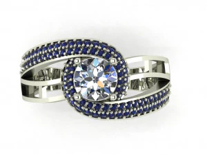diamond ring for ladies 3D Print Model