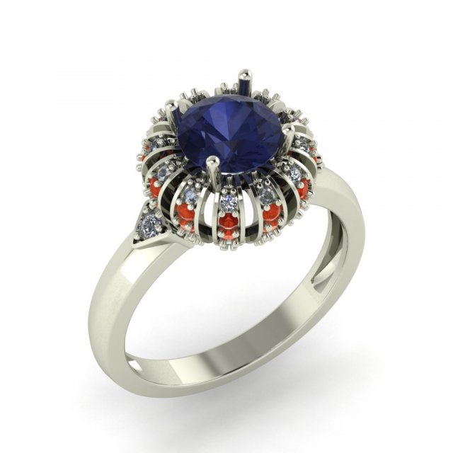 diamond ring for ladies 3Dプリントモデル .c4d .max .obj .3ds .fbx .stl .blend 