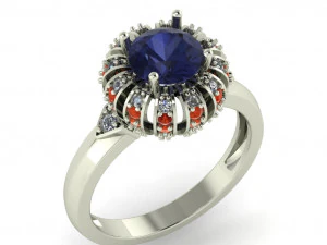 女士钻戒 3D 打印模型