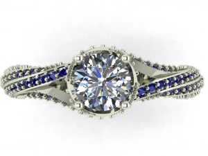 diamond ring for ladies 3D Print Model