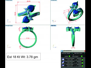 diamond ring for ladies 3D Print Model