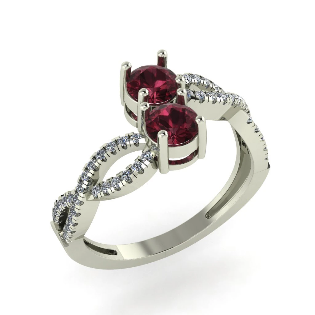 diamond ring for ladies 3D Print Model .c4d .max .obj .3ds .fbx .stl .blend