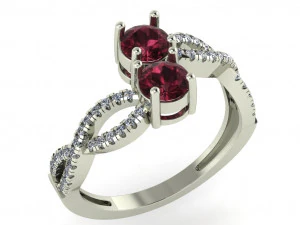 bague en diamant pour dames Modèles 3D en vedette