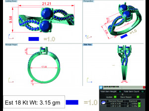 diamond ring for ladies Modello di stampa 3D