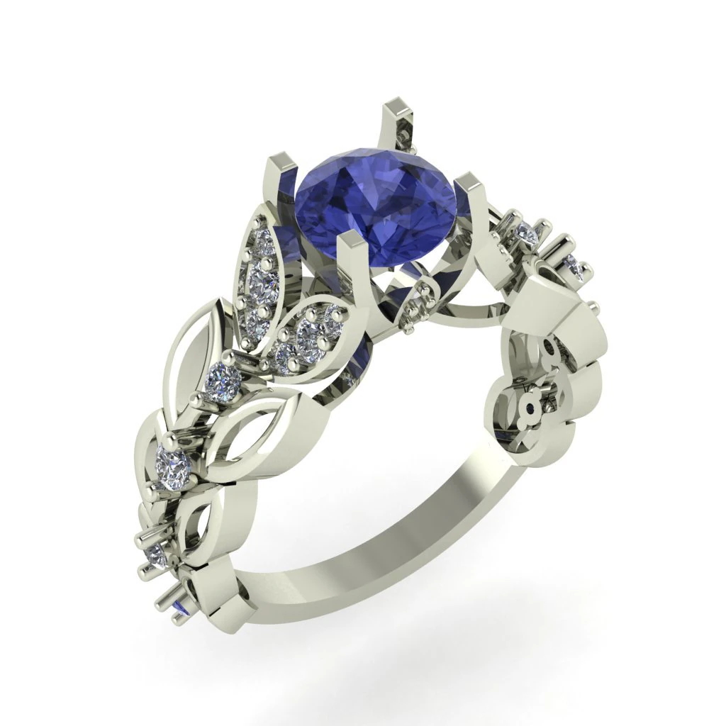 diamond ring for ladies 3D Print Model .c4d .max .obj .3ds .fbx .stl .blend