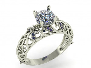 diamond ring for ladies Modelo de Impressão 3D