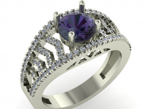 diamond ring for ladies Modèles 3D en vedette