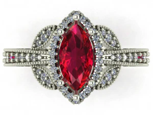 diamond ring for ladies 3D Print Model
