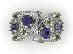 diamond ring for ladies Modèles 3D en vedette