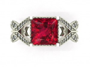 diamond ring for ladies Modèles 3D en vedette