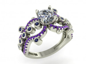 diamond ring for ladies 3D प्रिंट मॉडल