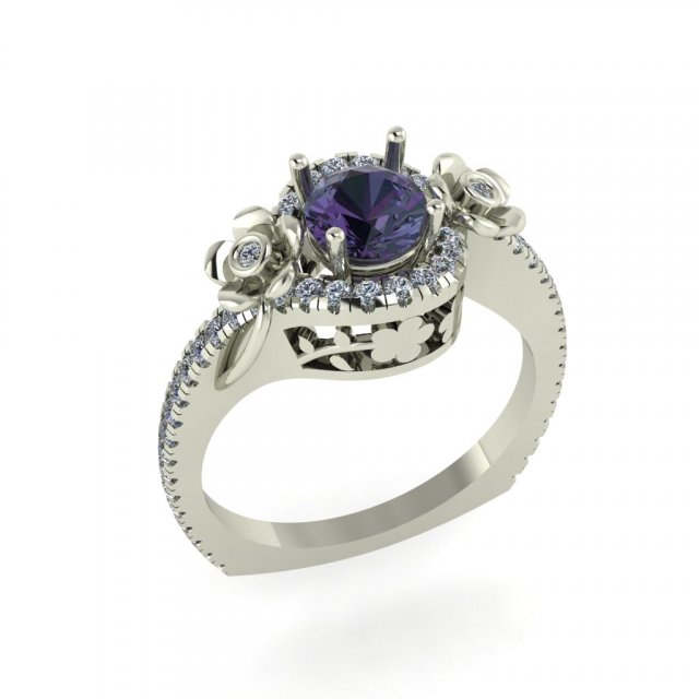 diamond ring for ladies 3D Принт Модель .c4d .max .obj .3ds .fbx .stl .blend 