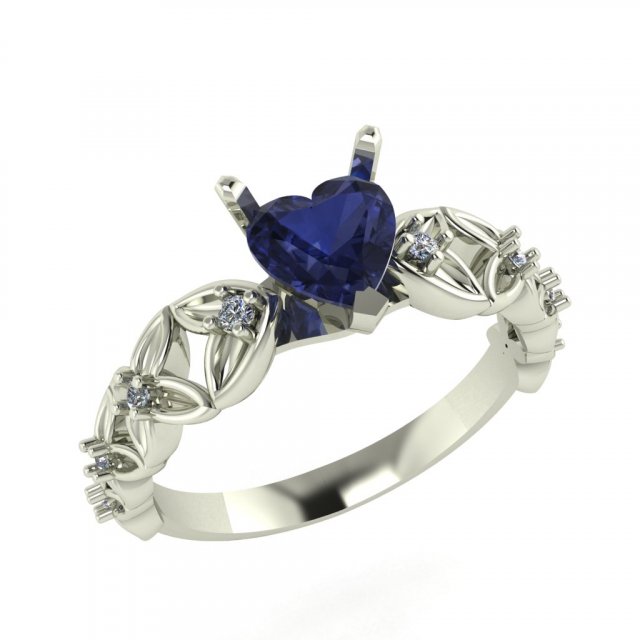 diamond ring for ladies 3D-printmodel .c4d .max .obj .3ds .fbx .stl .blend 