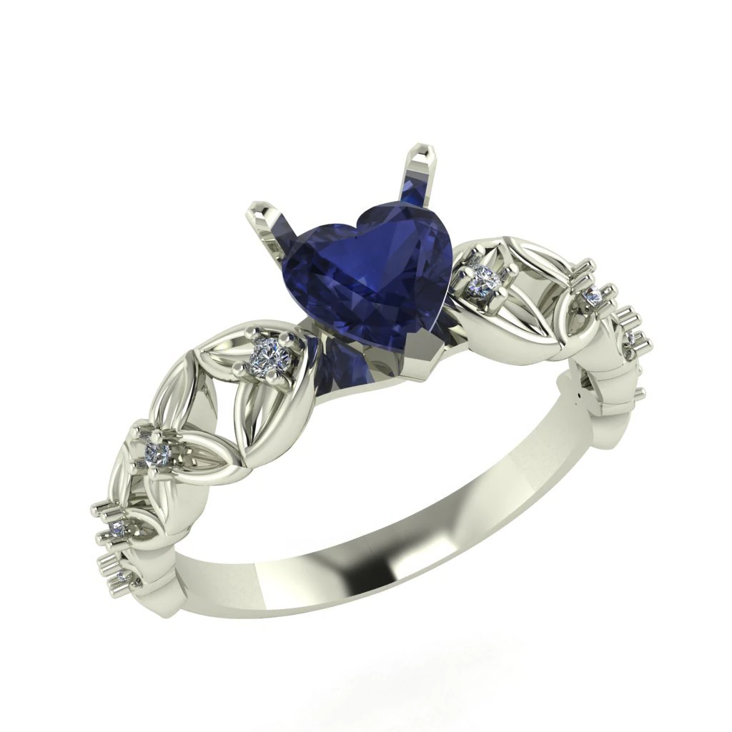 diamond ring for ladies 3D Print Model .c4d .max .obj .3ds .fbx .stl .blend 
