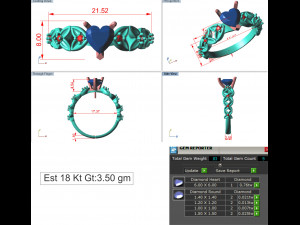 diamond ring for ladies 3D-printmodel