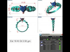 diamond ring for ladies 3D Print Model