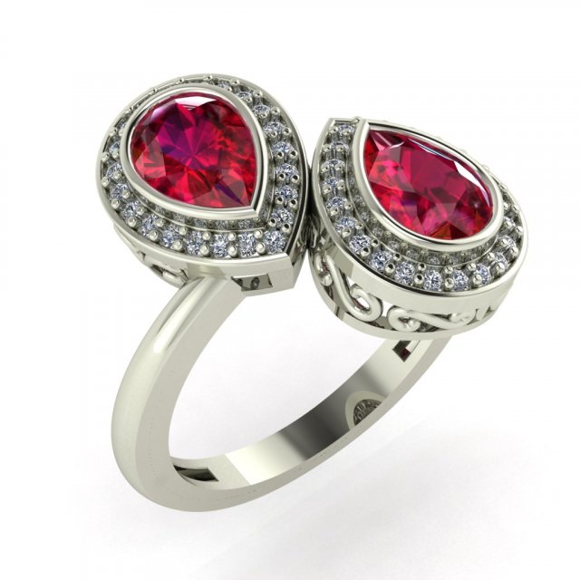 diamond ring for ladies Modello di stampa 3D .c4d .max .obj .3ds .fbx .stl .blend 