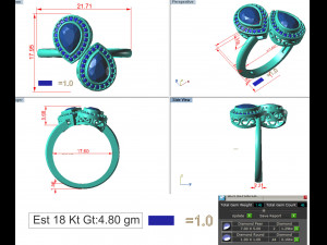 diamond ring for ladies Modello di stampa 3D